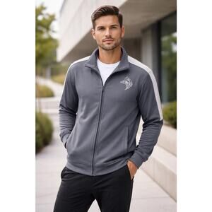 Augusta Sportswear Men’s Large Athletic Full Zip Jacket Minnesota Vikings NFL